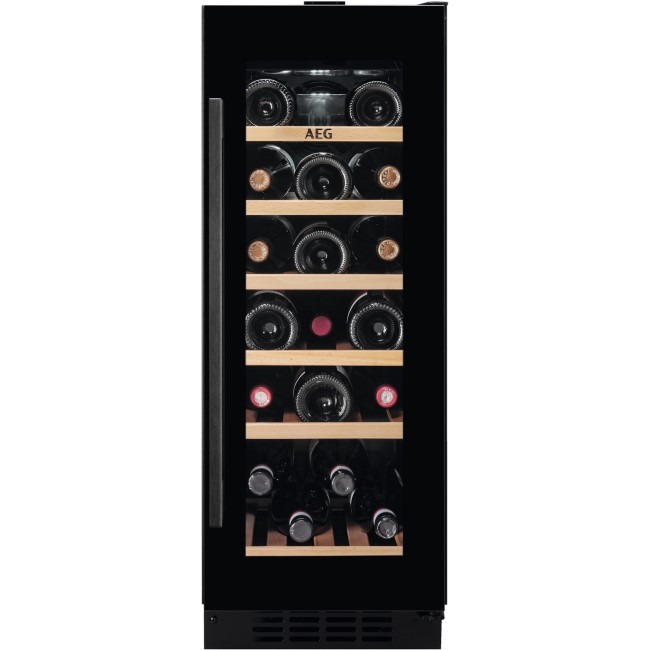 AEG 5000 Series 18 Bottle Capacity Single Zone Built-in Wine Cooler - Black