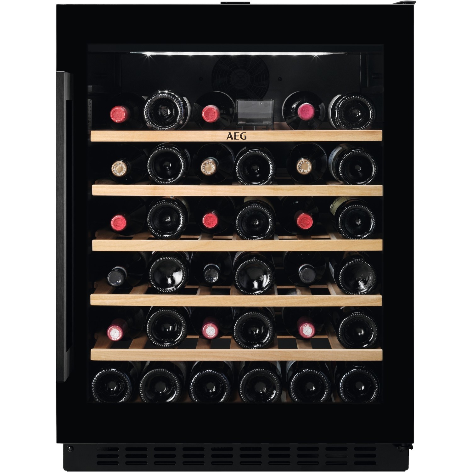 Aeg Black 5000 Series 52 Bottle Capacity Single Zone Built-In Wine Cooler Size 59.5