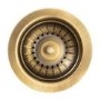 Abode 90mm Manual Basket Strainer Waste - Antique Brass