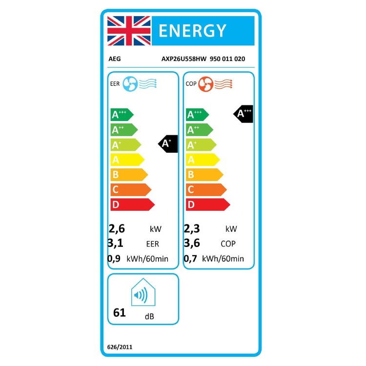 AEG 9000 BTU Portable Air Conditioner with heating for rooms up to 21 sqm 
