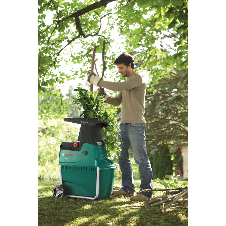 Refurbished Bosch AXT25TC 2500W Garden Shredder Green