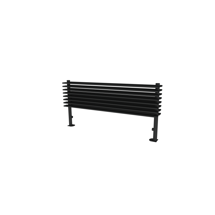 Black Horizontal Floor Standing Radiator 500 x 1000mm - Azuma