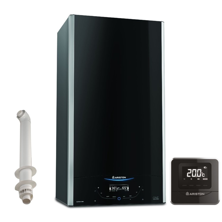 Ariston Alteas One Net 30 Kw Black A+ Combi Boiler with Alexa WiFi with ...