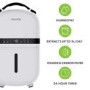 Refurbished electriQ Aqua-Dry 5L Compact Compressor Dehumidifier with Anti-Odour Filter - White