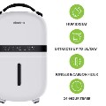 electriQ 5L Quiet Compact Compressor Dehumidifier - White