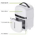 electriQ 5L Quiet Compact Compressor Dehumidifier - White