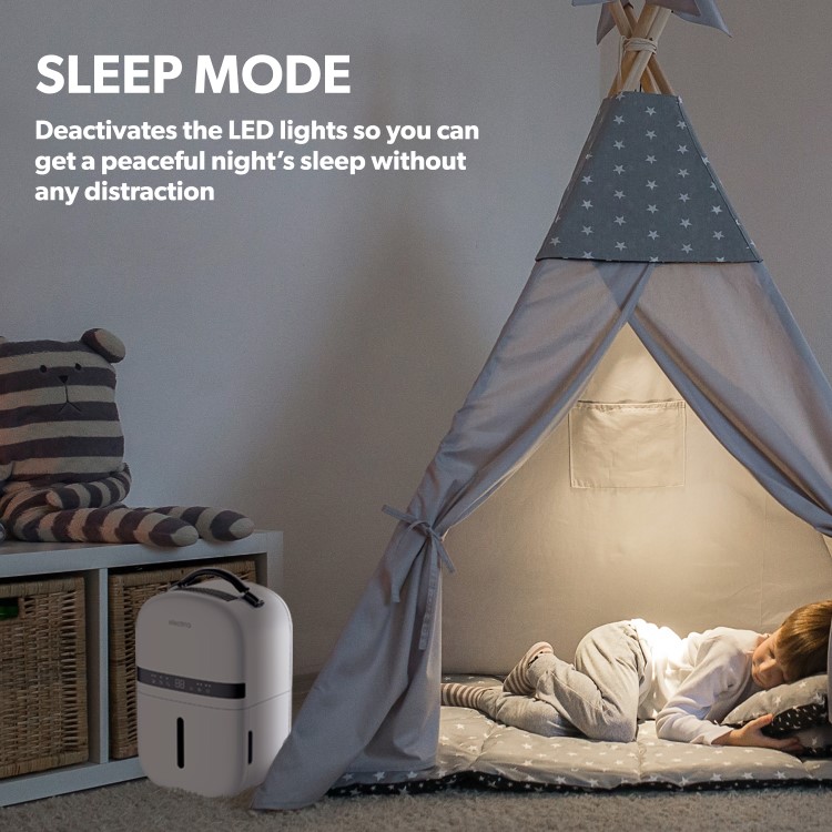 Refurbished electriQ Aqua-Dry 5L Compact Compressor Dehumidifier with Anti-Odour Filter