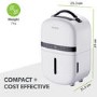 Refurbished electriQ Aqua-Dry 5L Compact Compressor Dehumidifier with Anti-Odour Filter - White