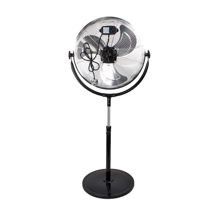 electriQ 20 Inch High Velocity Pedestal Fan - Black