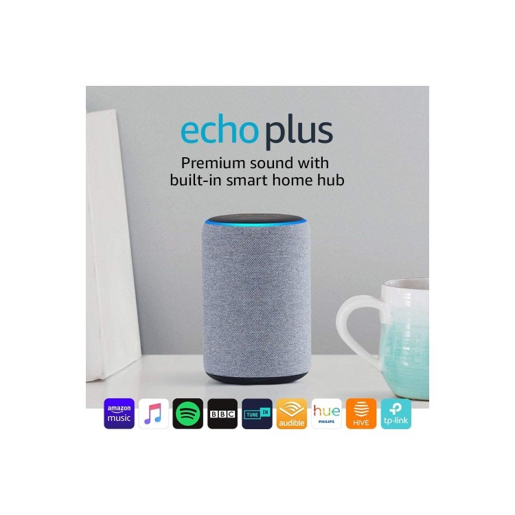 Amazon Echo Plus 2nd Gen - Heather Grey Fabric