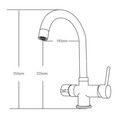 GRADE A1 - Instant Boiling Water Kitchen Tap 3 in 1 Brushed Nickel 