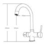 GRADE A1 - Instant Boiling Water Kitchen Tap 3 in 1 Brushed Nickel 