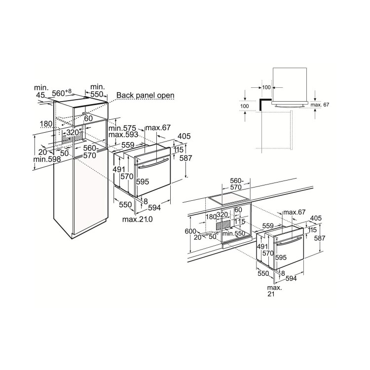 Neff B14M42S3GB built-in/under single oven Electric In Black