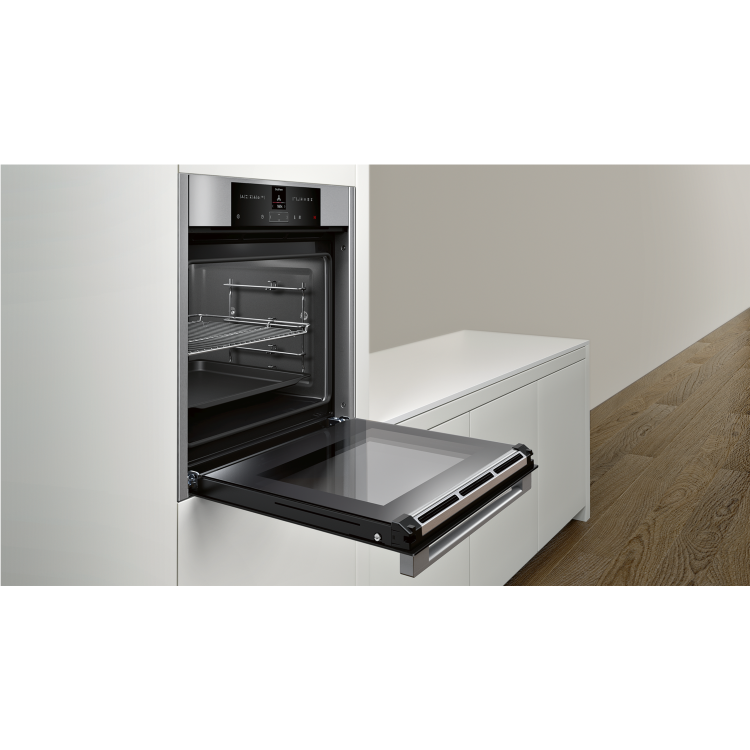Neff B15CR32N1B N70 Electric Built-in Single Oven With EcoClean Liners - Stainless Steel