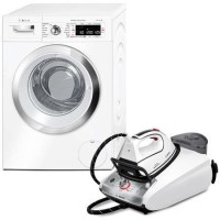 Bosch 9kg 1400rpm Freestanding Washing Machine White With  Steam Generator Iron