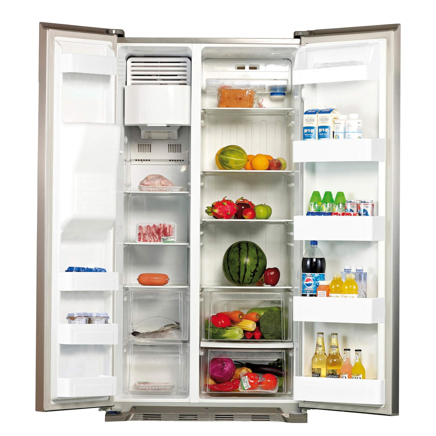 Baumatic B25SE American Fridge Freezer With Water Dispenser Stainless