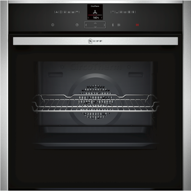 Neff N70 Pyrolytic Self Cleaning Electric Single Oven Stainless Steel