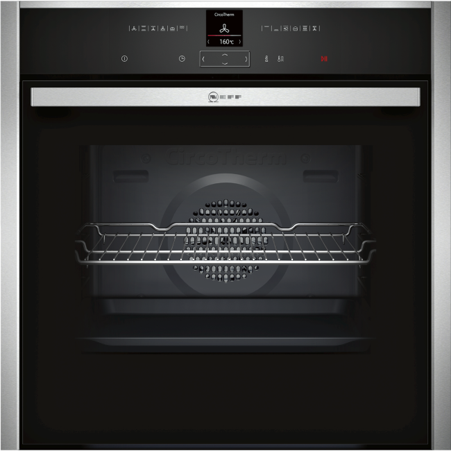 Refurbished Neff N70 B27CR22N1B Electric Built-in Single Oven With Pyrolytic Cleaning Stainless Steel