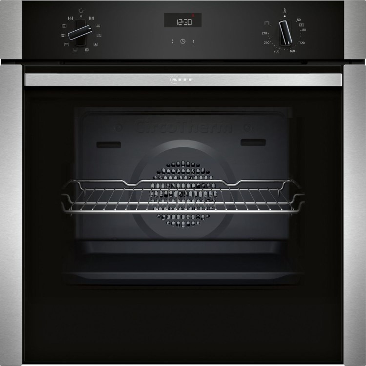 Neff N50 B3ACE4AN3B Slide and Hide Electric Single Oven - Stainless