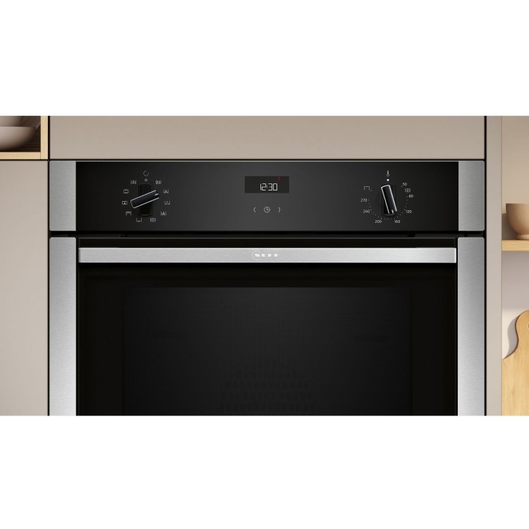 Neff N50 B3ACE4AN3B Slide and Hide Electric Single Oven - Stainless