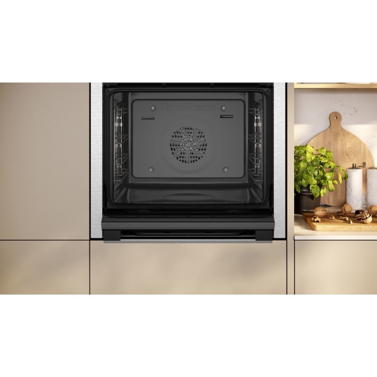 Neff N50 B3ACE4AN3B Slide and Hide Electric Single Oven - Stainless