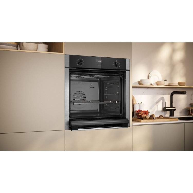 Neff N50 B3ACE4AN3B Slide and Hide Electric Single Oven - Stainless