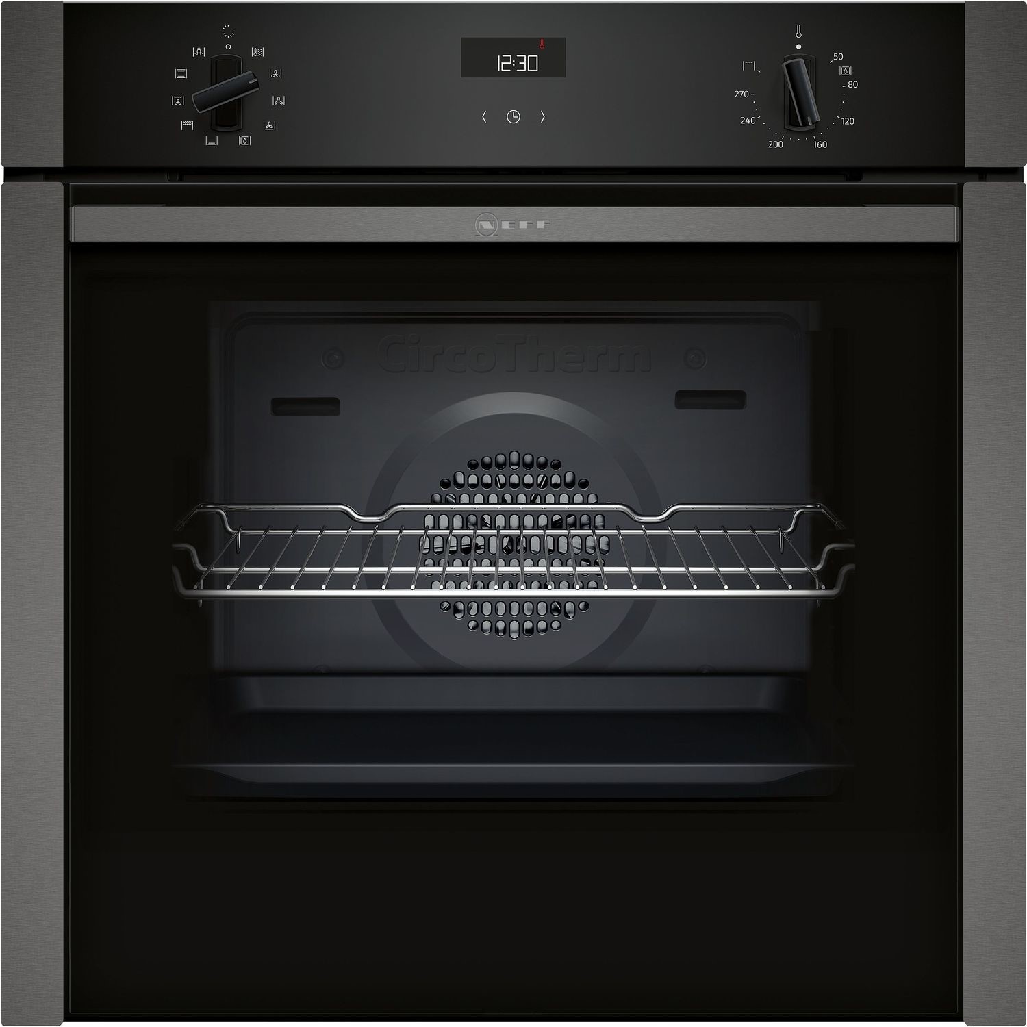 Neff B3ACE4HG0B N50 Slide & Hide Electric Single Oven - Graphite Grey