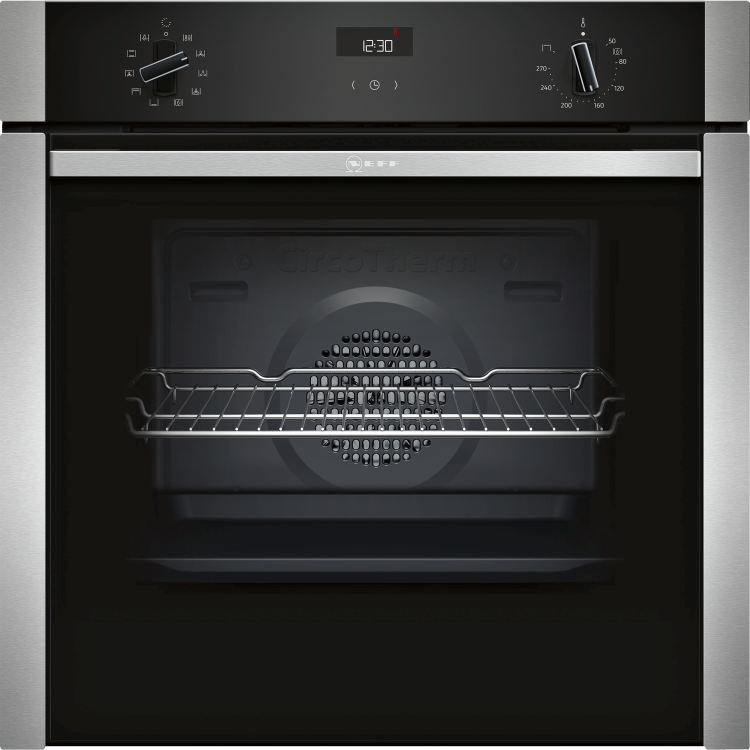 Neff N50 Slide and Hide Electric Single Oven - Stainless Steel