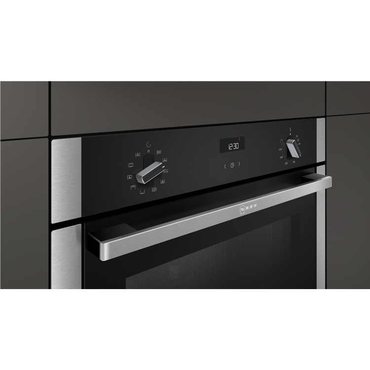 Refurbished Neff B3ACE4HN0B 60cm Single Built In Electric Oven Stainless Steel