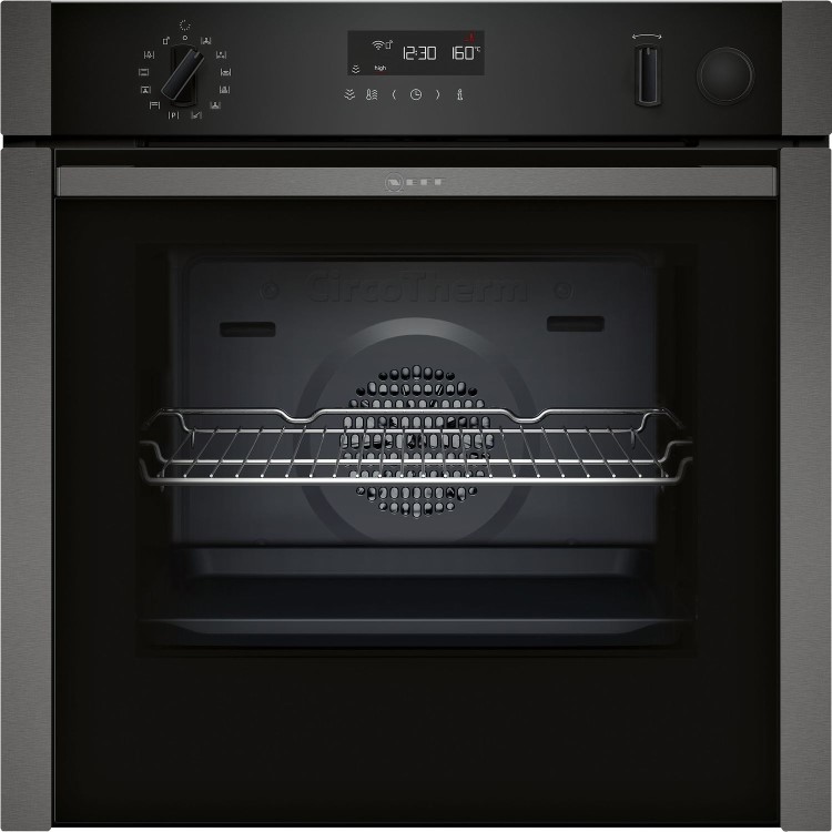 Neff N50 Slide & Hide Electric Single Oven - Graphite Grey