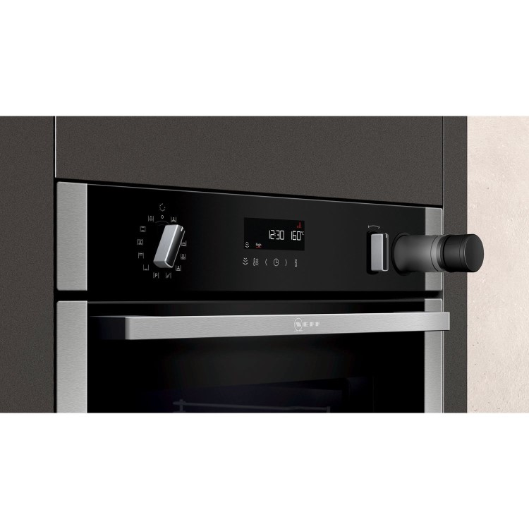 Neff N50 Slide & Hide Electric Single Oven - Stainless Steel