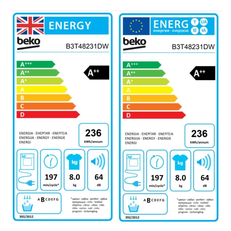 Beko B300 8kg Heat Pump Tumble Dryer - White