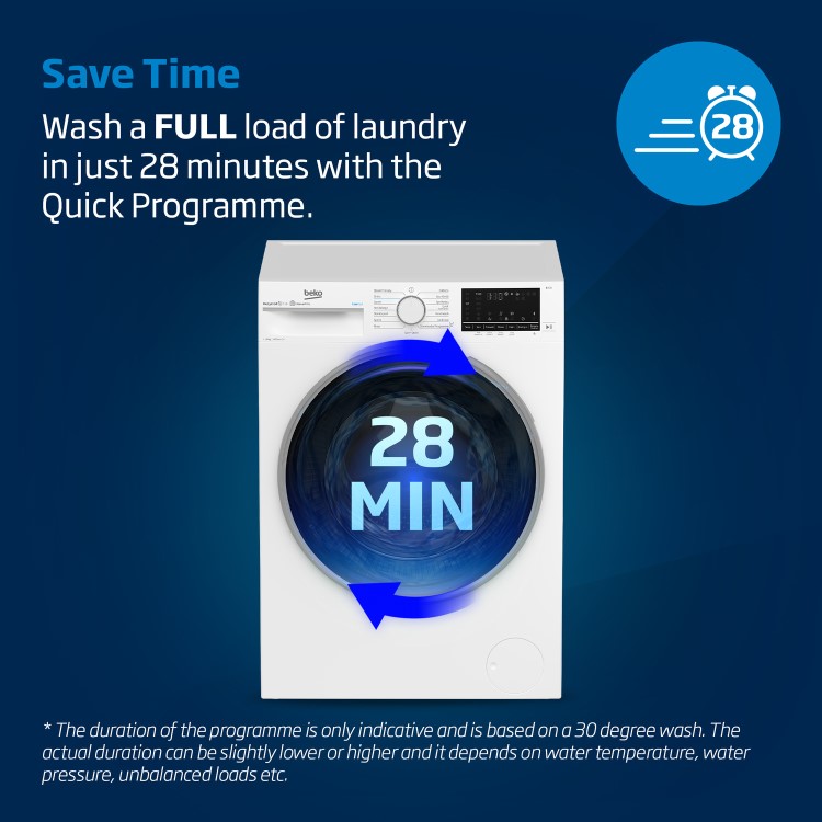 Beko 10kg 1400rpm Washing Machine - White