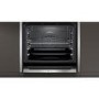 Neff B47FS34H0B N90 Multifunction Single Oven With FullSteam & SLIDE&HIDE Door - Black With Steel Tr