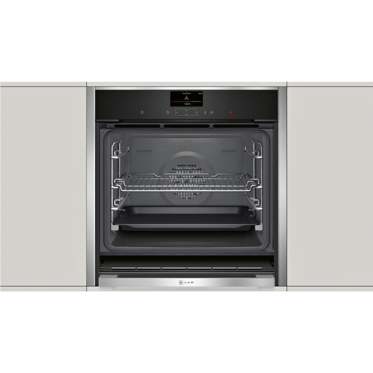 GRADE A1 - NEFF B47FS34N0B N90 FullSteam SlideAndHideTouch Control Built-in Steam Oven - Stainless Steel