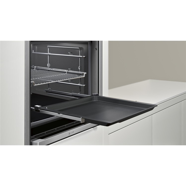 Neff B47VS34N0B Slide & Hide Electric Built-in Single Oven Stainless Steel