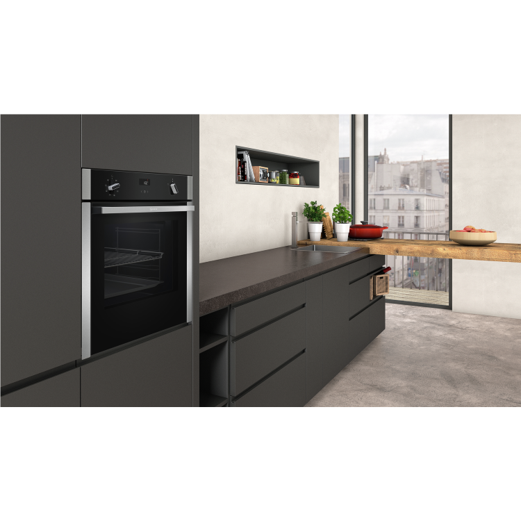 GRADE A1 - NEFF B4ACF1AN0B N50 6 Function Slide And Hide Single Oven With Catalytic Cleaning - Stainless Steel