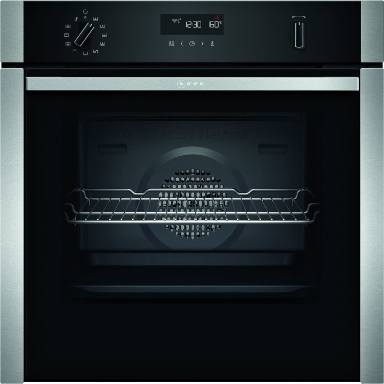 Neff B4ACM5HH0B N50 Slide & Hide 8 Function Single Oven with Catalytic Cleaning - Stainless Steel