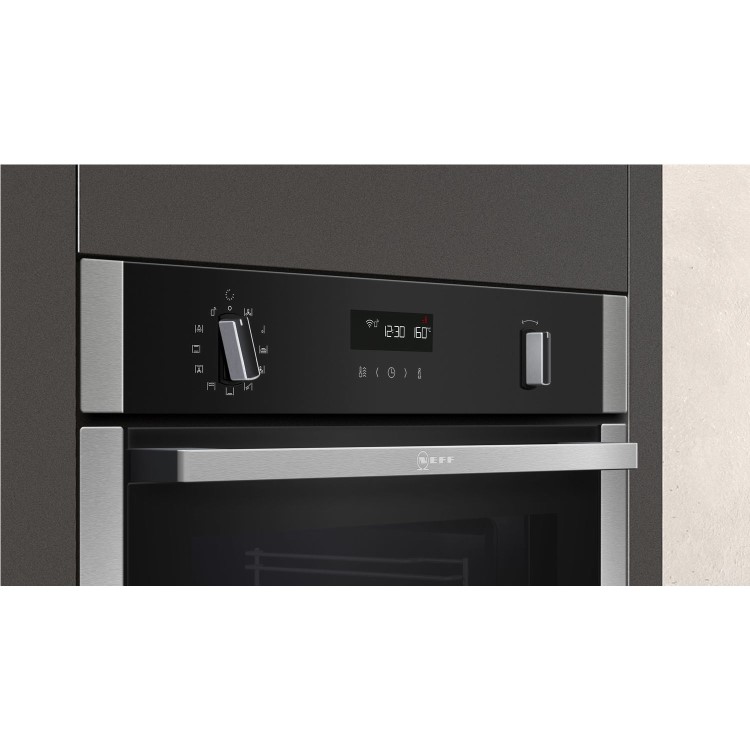 Neff B4ACM5HH0B N50 Slide & Hide 8 Function Single Oven with Catalytic Cleaning - Stainless Steel