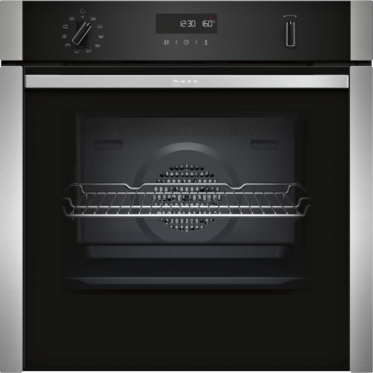 GRADE A1 - Neff B4ACM5HN0B N50 8 Function SlideAndHide Single Oven With Catalytic Cleaning - Stainless Steel