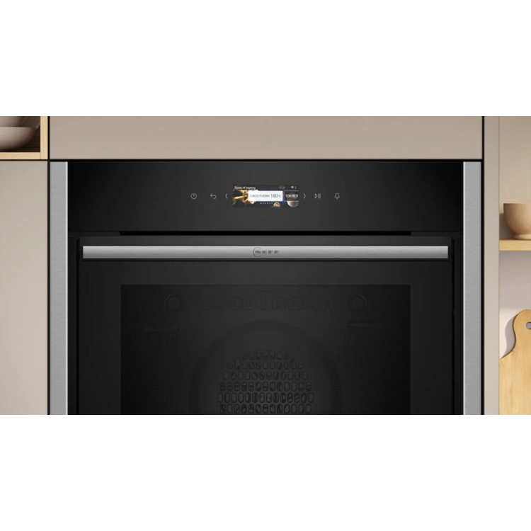 Refurbished Neff N70 B54CR71N0B Slide & Hide 60cm Single Built In Electric Oven Stainless Steel