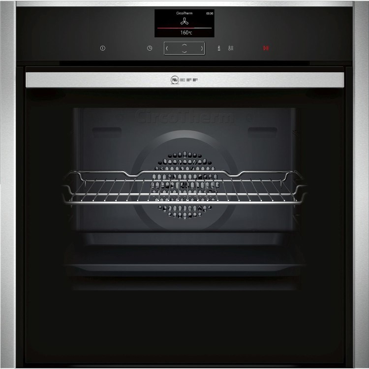 GRADE A2 - Neff B57CS24H0B N90 Multifunction Single Oven With Pyrolytic Cleaning & SLIDE&HIDE Door - Black With
