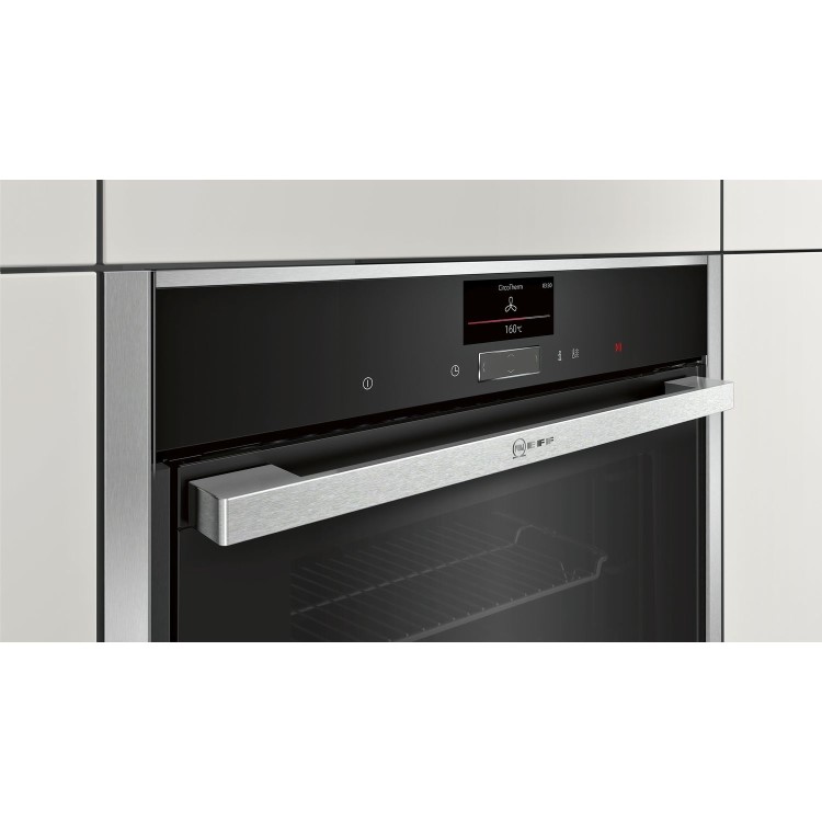 GRADE A2 - Neff B57CS24H0B N90 Multifunction Single Oven With Pyrolytic Cleaning & SLIDE&HIDE Door - Black With