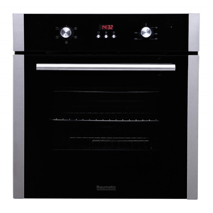 Baumatic B600MC Megachef Electric Builtin Single Fan Oven Black And