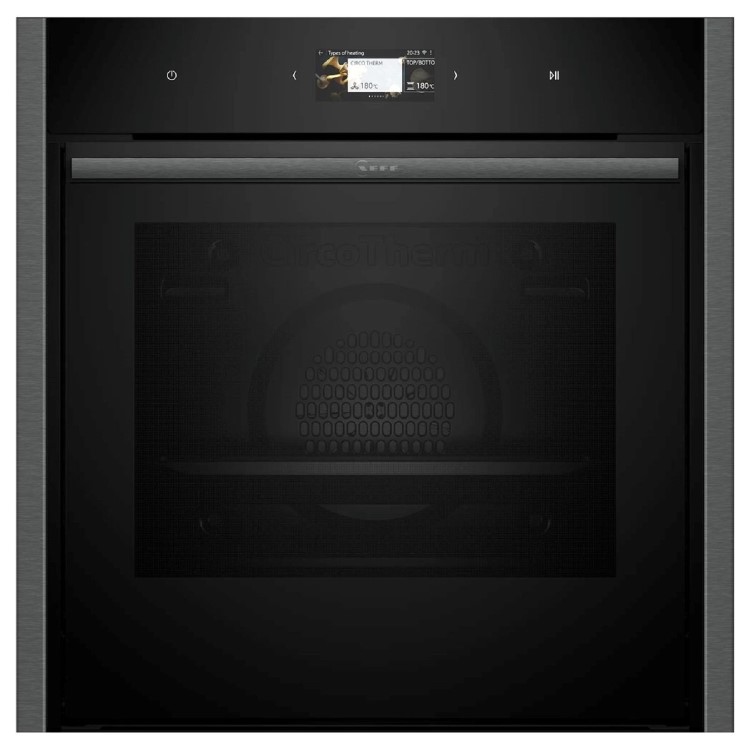 Neff N90 Slide & Hide Electric Single Oven - Graphite Grey
