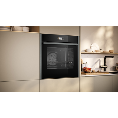 Neff N90 B64CS71G0B Slide and Hide Pyrolytic Self Cleaning Oven - Graphite Grey
