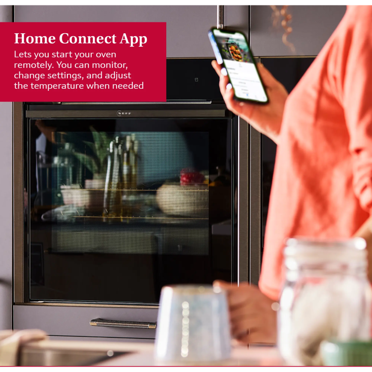 Neff N90 B64FS31G0B Slide and Hide Single Oven with Steam Function - Graphite