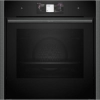 Neff N90 Slide & Hide Electric Single Oven with Steam - Black