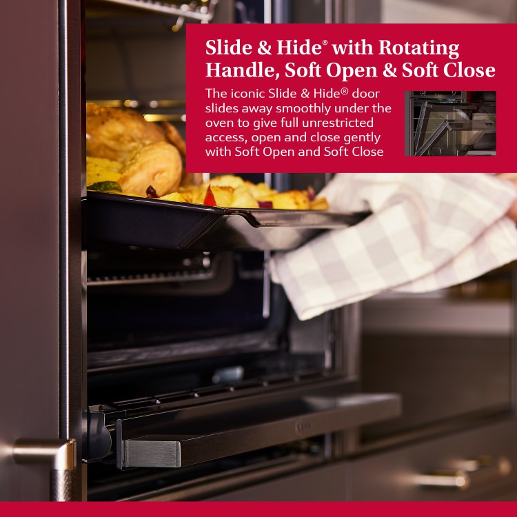 Neff N90 B64VS71G0B Slide and Hide Single Oven with Added Steam Function