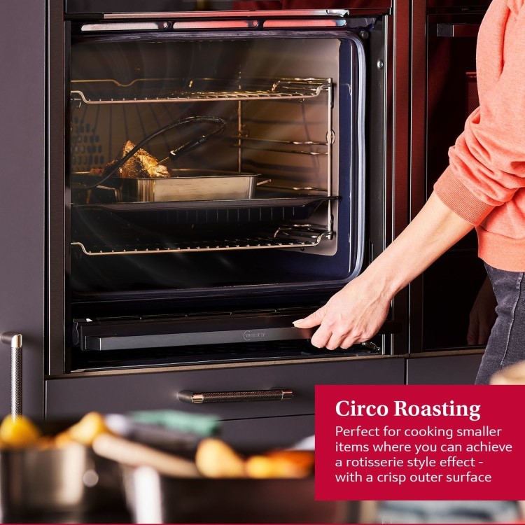 Neff N50 Slide & Hide Electric Single Oven - Graphite Grey